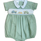 Lulu Bebe Noah Pumpkin Smocked Boy Bubble