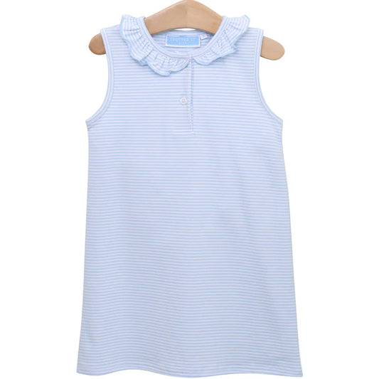 Trotter Street Nora Dress--Light Blue Stripe