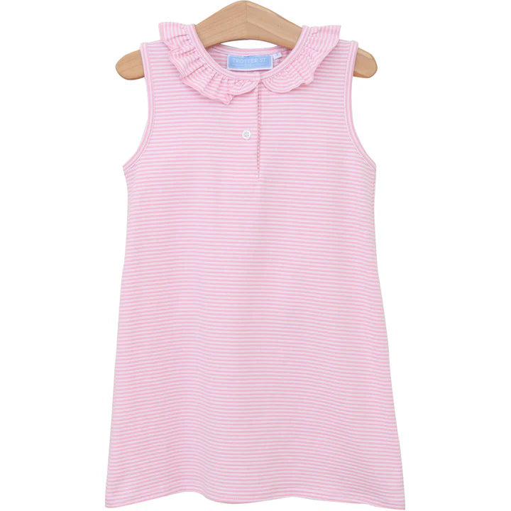 Trotter Street Nora Dress--Light Pink Stripe