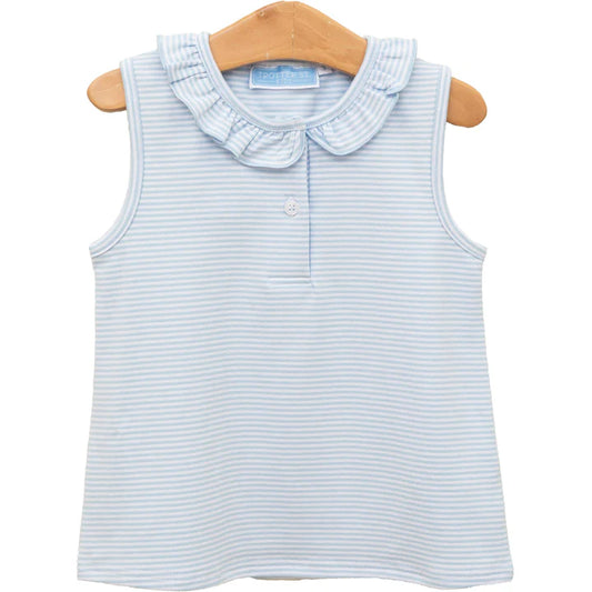 Trotter Street Nora Tank--Light Blue Stripe