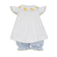 Petit Bebe Duckies Girls Light Blue Angel Wing Bishop Bloomer Set