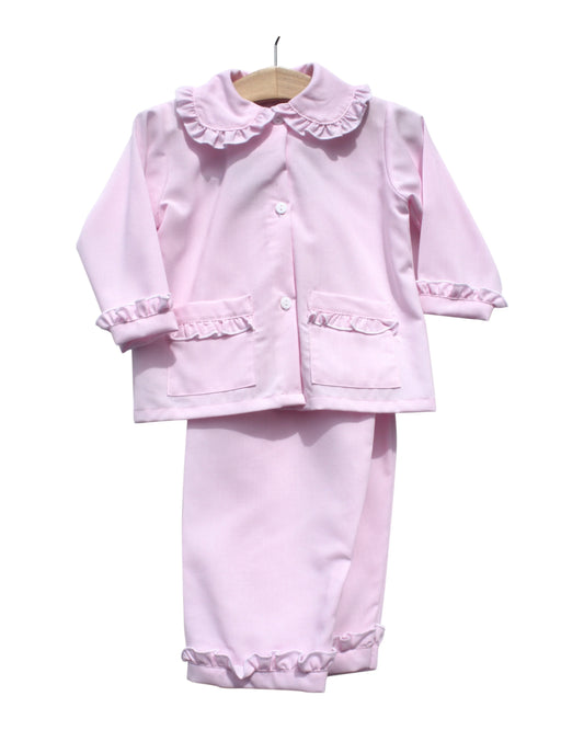 Sweet Dreams Pink Ruffle Long Pajamas