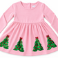 Lulu Bebe Light Pink Clara Christmas Tree Sequin Dress