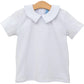 Trotter Street Peter Pan Collar Shirt--White