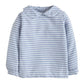 Little English Peter Pan Shirt--Gray Blue Gingham