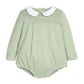 Little English Pleated Peter Pan Bubble--Watercress Stripe