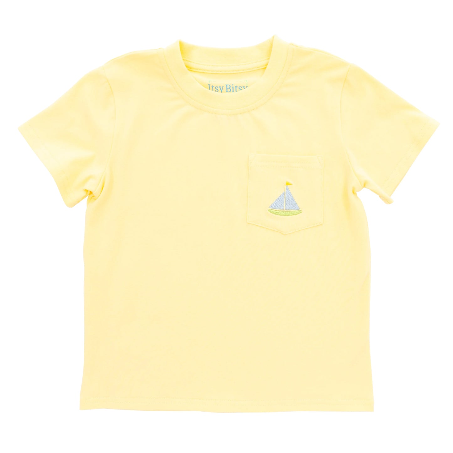 Itsy Bitsy Pocket Tee-Sailboat