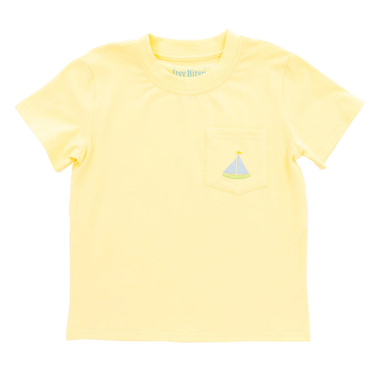 Itsy Bitsy Pocket Tee-Sailboat
