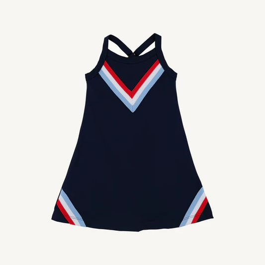 Beaufort Bonnet Prepletic Little Miss Tennis Dress--Nantucket Navy, Richmond Red, Worth Avenue White