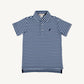 Beaufort Bonnet Prim and Proper Polo--Sumner County Stripe (Barbados Blue)/Nantucket Navy