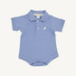 Beaufort Bonnet Prim and Proper Polo Onesie--Park City Periwinkle