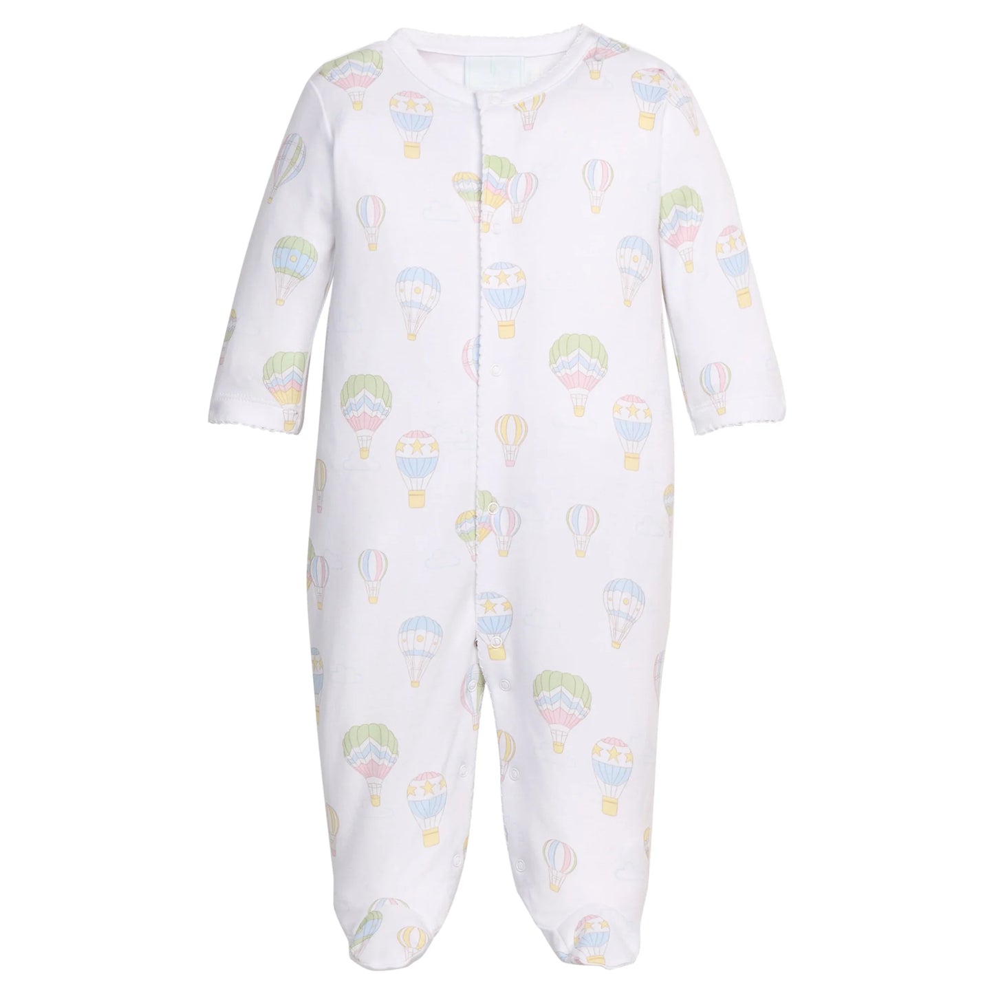 Little English Printed Footie--Hot Air Balloon