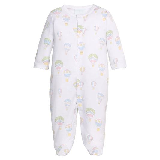 Little English Printed Footie--Hot Air Balloon