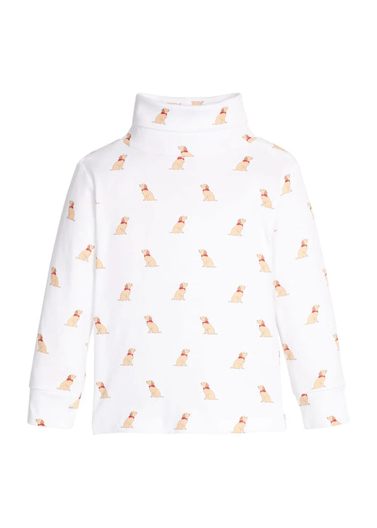 Little English Printed Turtleneck--Seated Labs