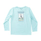 Prodoh Kids Pro Performance Long  Sleeve T-Shirt--Aruba Blue--Great Blue Heron