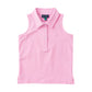 Prodoh Girls Sleeveless Solid Cotton Polo--Pink Frosting