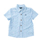 Prodoh Boys Short Sleeve Button Down Shirt--Windsurfer Boats In The Bay Print