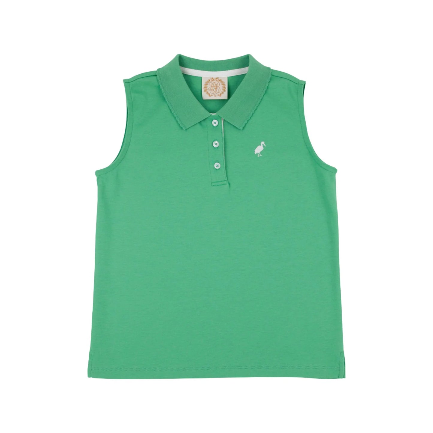 Beaufort Bonnet Sleeveless Anna Price Polo Gibson Island Green with Worth Avenue White Stork