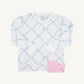 Beaufort Bonnet Puff Sleeve Cassidy Comfy Crewneck Belle Meade Bow (Buckhead Blue) with Pier Party Pink Bow