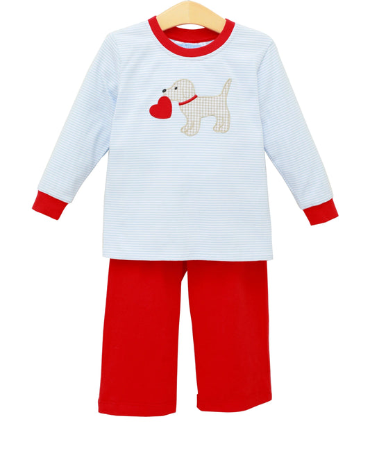 Trotter Street Boy's Puppy Love Pants Set