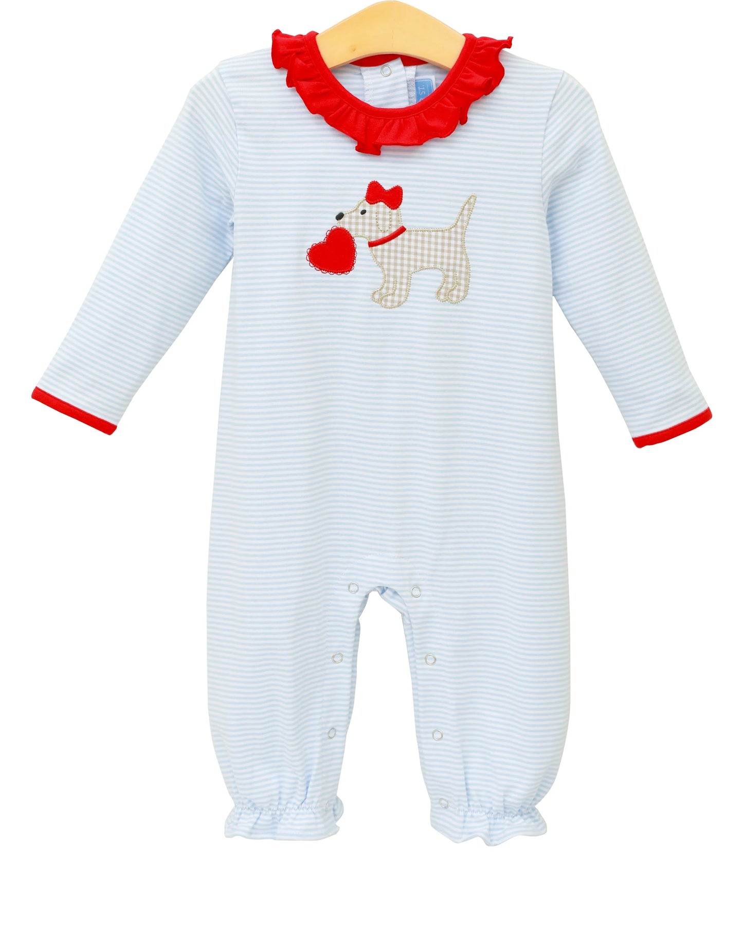 Trotter Street Puppy Love Ruffle Romper
