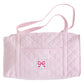 Little English Luggage Pink Bow--Quilted Duffel Bag