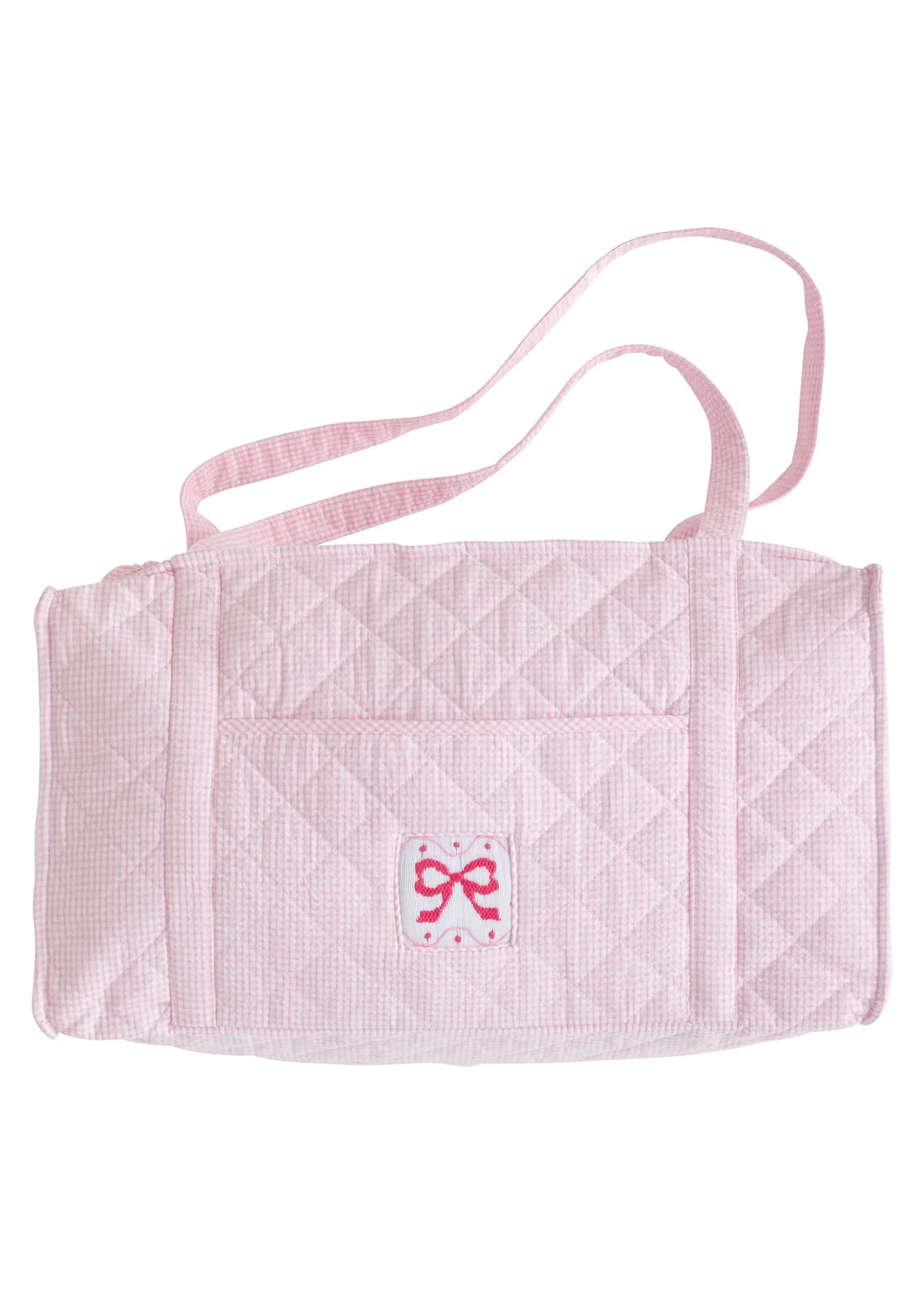 Little English Luggage Pink Bow--Quilted Duffel Bag