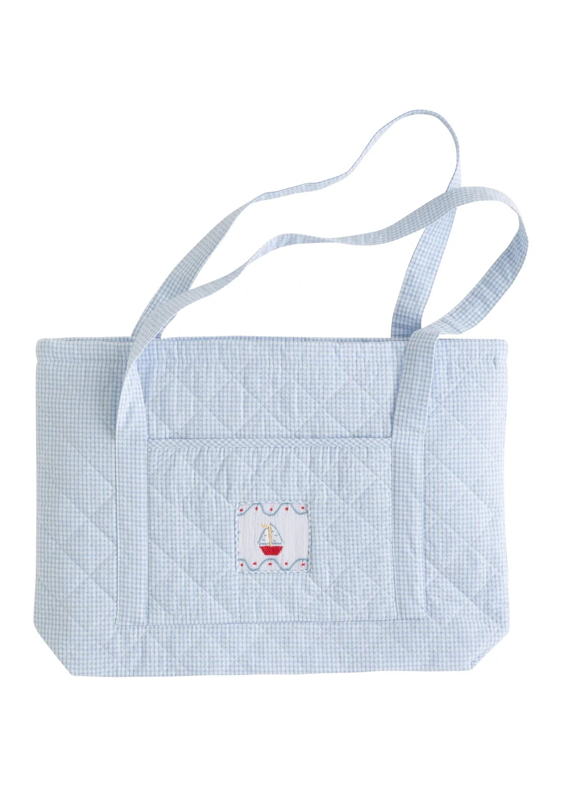 Little English Luggage Sailboat--Quilted Tote Bag
