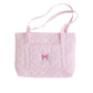 Little English Quilted Tote--Pink Bow
