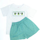 Ruth and Ralph Smocked Frankenstein Beau T-Shirt and Shorts Set