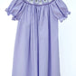 Ruth and Ralph Purple Ghosts Smocked Helen Dress