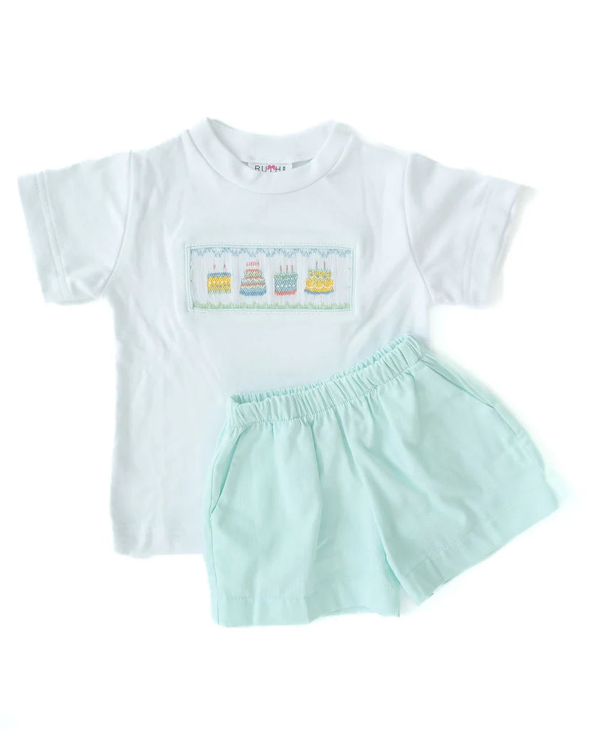 Ruth and Ralph Mint Birthday Beau T-Shirt/Shorts Set