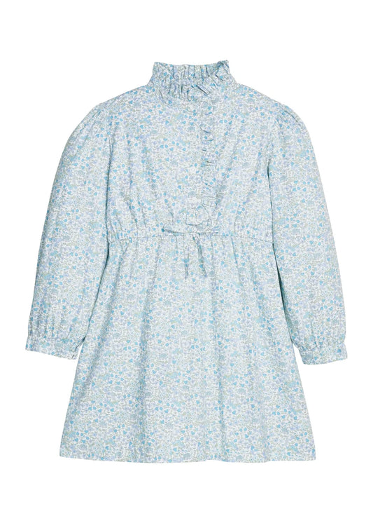 Little English Ruffled Shirt Dress--Waterbury Floral
