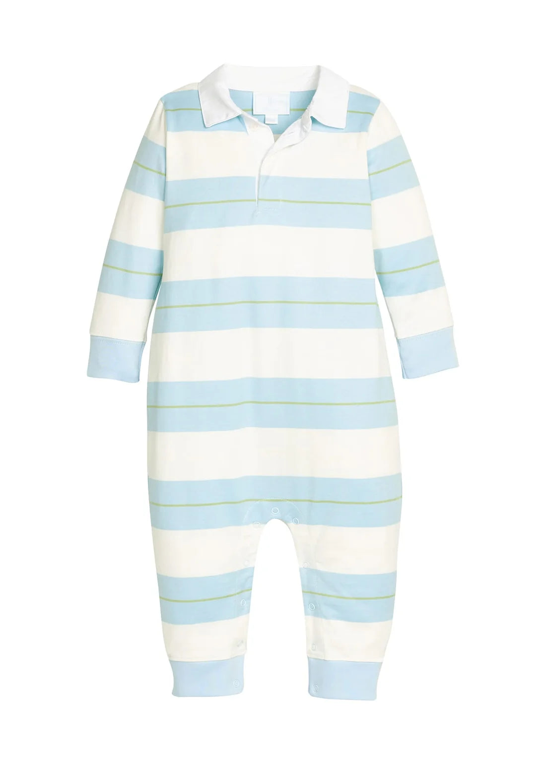 Little English Rugby Polo Romper--Fondren Stripe