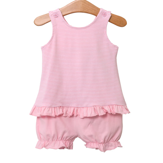 Jellybean by Smock Candy Swing Back Bloomer Set- Light Pink Stripe