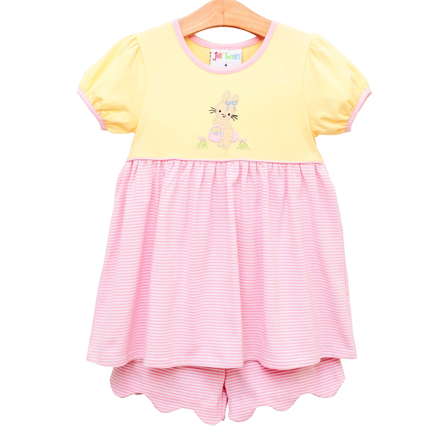 Smock Candy Jellybean Hoppin' Down the Bunny Trail Scallop Set