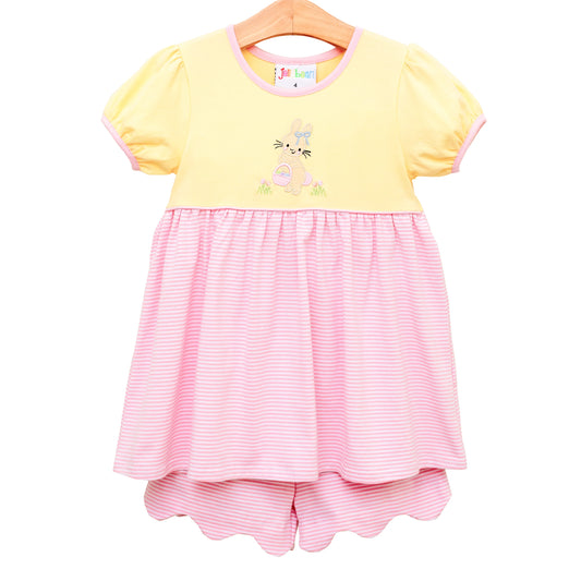 Smock Candy Jellybean Hoppin' Down the Bunny Trail Scallop Set