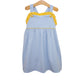 Jellybean by Smocked Candy Lucy Dress- Light Blue Stripe and Yellow