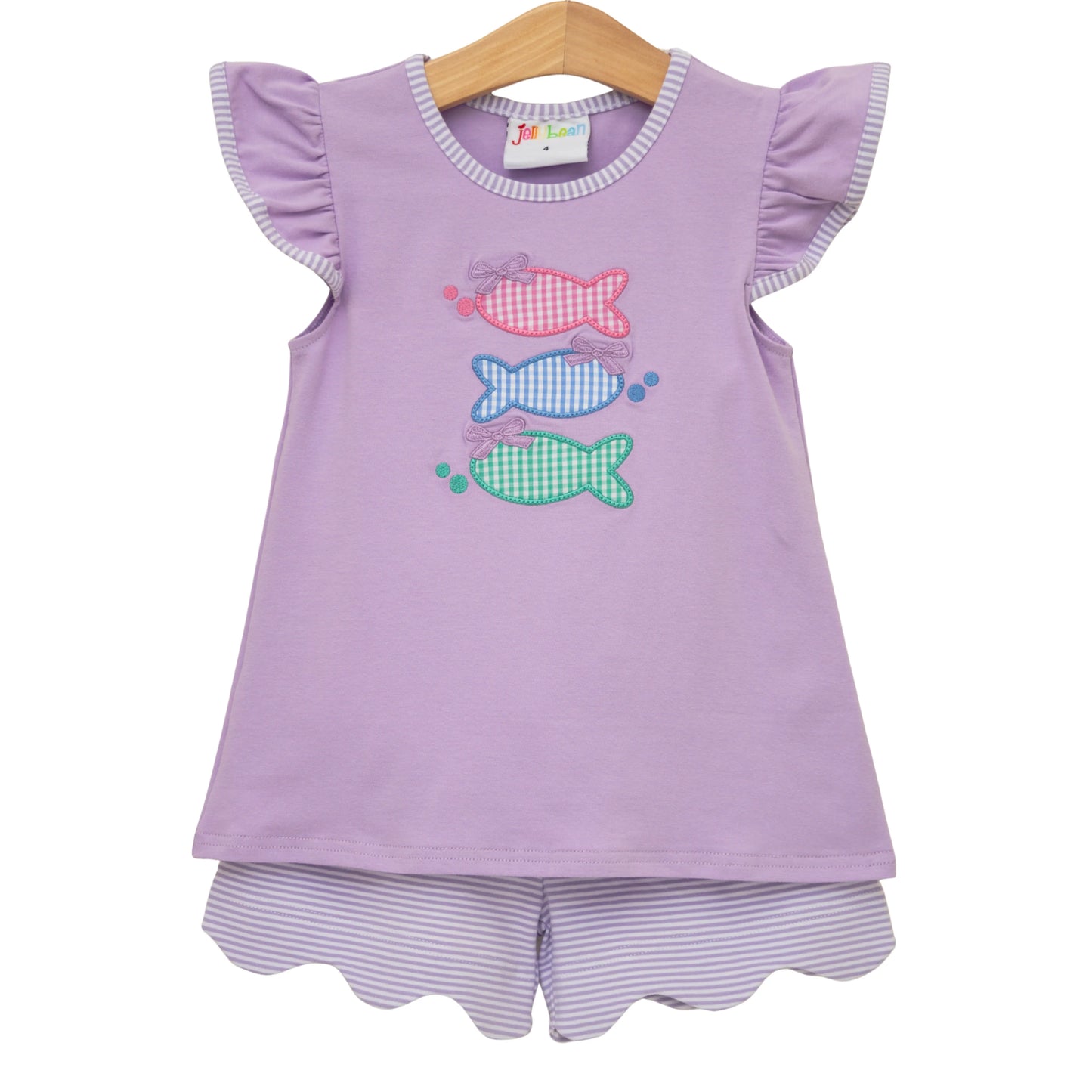 Jellybean by Smock Candy One Fish Two Fish Scallop Short Set