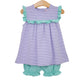 Jellybean by Smocked Candy Bella Bloomer Set- Lavender Stripe and Mint