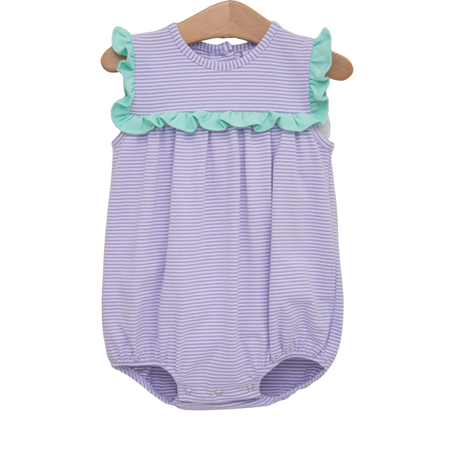 Jellybean by Smocked Candy Bella Bubble- Lavender Stripe and Mint