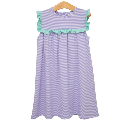 Jellybean by Smocked Candy Bella Dress Lavender Stripe and Mint