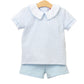 Jellybean by Smock Candy Powder Blue Plaid Boy's Short Set