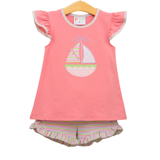 Jellybean by Smock Candy Sailin' Away Flutter Short Set