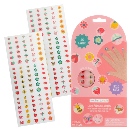 Stephen Joseph CLEAR NAIL STICKERS GARDEN FRIENDS