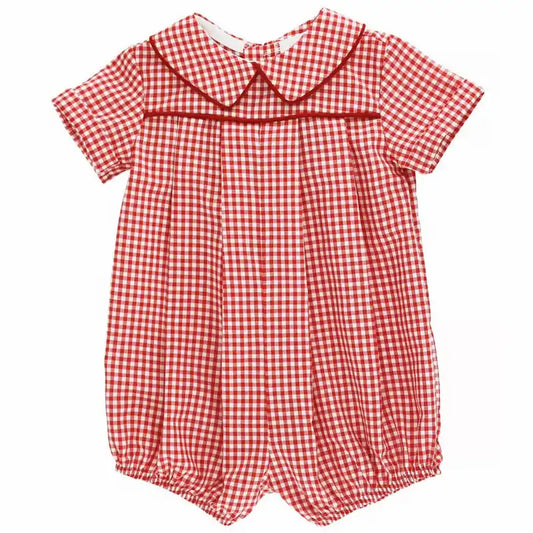 Bailey Boys Red Check Dressy Short Bubble