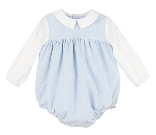 Sophie and Lucas Vintage Cord Boy Bubble,  Blue