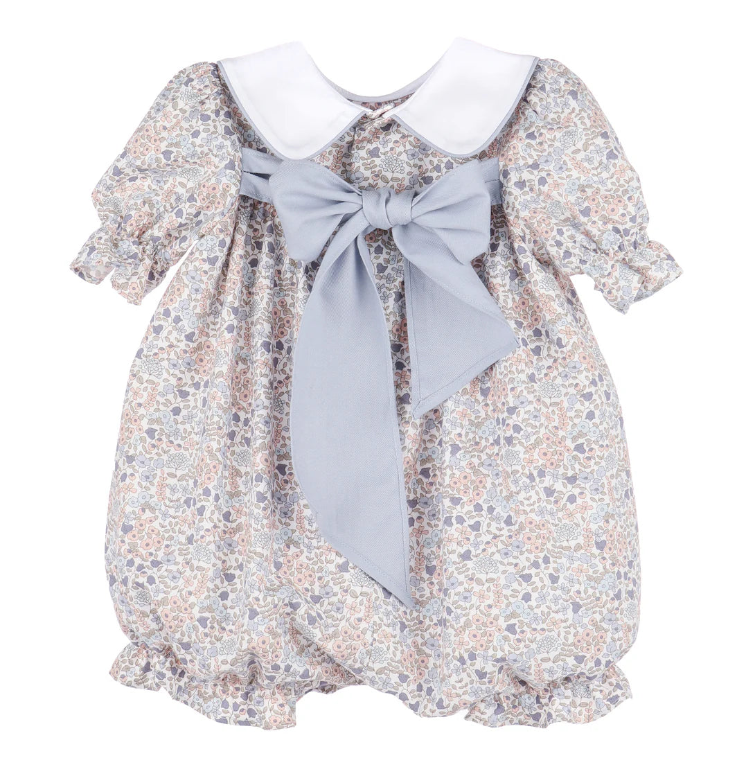 Sophie and Lucas Sweater Weather Playsuit, Blue Floral