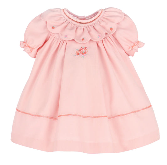 Sophie and Lucas Pumpkin Ruffle Dress, Peach