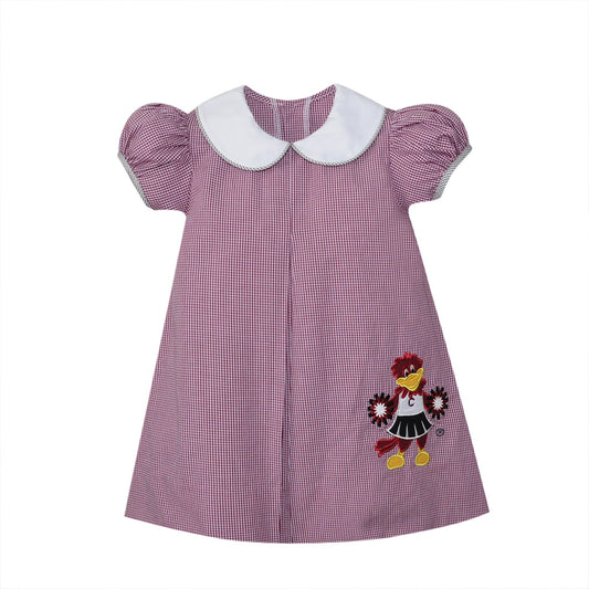 Southern Saturday Remember Nguyen Garnet/Black Dress with Applique Cocky USC